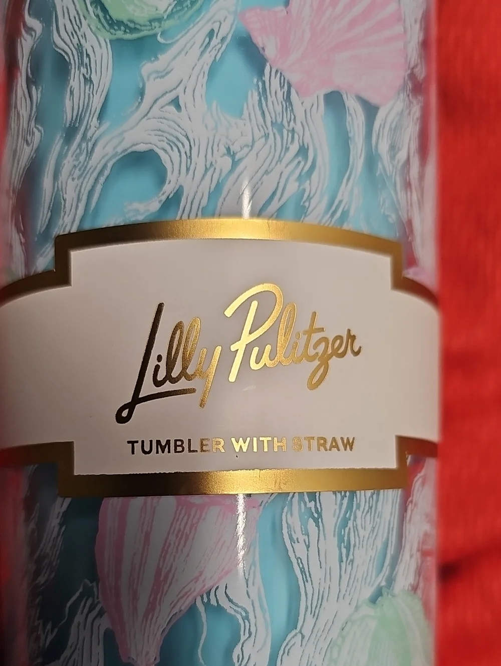 Lilly Pulitzer 24 Oz Tumbler With Straw, Shelden Pattern NWT